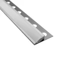 T77 LED Alu Premium Fliesenprofil 12mm silber 30° - 2m milky