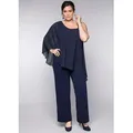 Sheego Jumpsuit Jumpsuit . Innenbeinlänge ca. 79 cm blau 52 EU