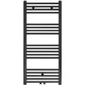 Belrad Badheizkörper Mittelanschluss Schwarz Matt Gebürstet 1200 X 500 HxB 537W