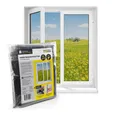 EASYmaxx Insektenschutz-Fensterrahmen Moskitonetz mit Klettverschluss, 130x150cm zuschneidbar mit Klettbefestigung