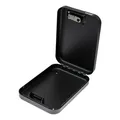 HMF Autotresor tragbarer Autosafe mit Sicherungskabel, Sicherheitsbox mit Zahlenschloss 24 x 16,5 x 4,5 cm, Autosafe schwarz