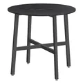 VASAGLE Esstisch klein, runder Küchentisch, für Wohnzimmer, Büro, 80 cm d, 75 cm H, Industrie-Design, ebenholzschwarz-tintenschwarz KDT080B02