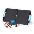 BERGER faltbares Solarpanel Set 100 W inkl. Laderegler | Solarmodul Solar-Komplettset mit MC4 & Krokodilklemmen | Solar Panel Camping Solaranlage für Powerstation & Batterie
