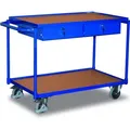 Tischwagen 250 kg mit 2 abschließbaren Schubladen + EasySTOP