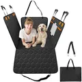 VEVOR Autoschondecke Hund Rücksitz, Hundedecke für Auto Rückbank mit Netzfenster und Aufbewahrungstasche, ca. 160 kg Hunde Autodecke fürs Auto, Hundeautobett 137 x 65 cm für Auto, SUV, LKW