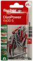 fischer DuoPower 6x30 S Dübel mit Schrauben 6 x 30 mm, 12 Stück 534997