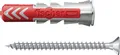 Fischer Dübel-Set DuoPower S 6 x 30 mm mit Schraube - 12 Stück  Dübel