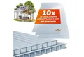 Gardebruk Hohlkammerplatte, 10x Doppelstegplatten 6mm Zuschneidbar Polycarbonat Klar 121x60,5cm