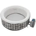 pro.tec Whirlpool, Grau, Kunststoff, Stein Optik, 6-Sitzer, 204x70x204 cm, Freizeit, Pools und Wasserspaß, Whirlpools