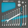 Hazet 163-186/16 Knarren-Ring-Maulschlüssel-Satz 12teilig Schlüsselweite (Metrisch) 8 - 19mm