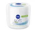 NIVEA Soft (1 x 500 ml), Allzweckcreme mit Jojobaöl und Vitamin E, Intensive Feuchtigkeitscreme zur Pflege von Gesicht, Körper und Händen, parabenfrei