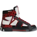 Dolce & Gabbana Mehrfarbige Leder High-Top Sneakers Schuhe
