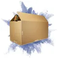 PROREGAL 1x Versandkarton 2-wellig | LxBxH 1200 x 600 x 600 mm | Mit Höhenriller & Belastbar bis 30 kg | Braun | Große Pappkiste Faltkarton Karton Paket für Versand mit DHL DPD GLS UPS Hermes