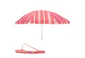 Mojawo Ampelschirm Sonnenschirm rund 1,80m Rot gestreift Polyester knickbar UV Schutz 30+