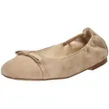 Ballerina HÖGL "Högl Ballerinas Leder", Damen, Gr. 39, grau (taupe), Leder, casual, Schuhe