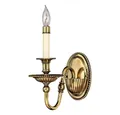 Elstead LIGHTING Wandleuchte, Leuchtmittel nicht inklusive, Wandlampe Leuchte Massives Messing H 27,9 cm Flurleuchte 1 Flammig