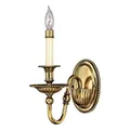 Wandlampe Leuchte Massives Messing H 27,9 cm Flurleuchte 1 Flammig