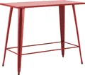 Hoher Gartentisch aus rotem Stahl - Oviala New York
