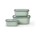 Mepal Cirqula Multischüssel-Set, rechteckig, 3-teilig, hoch, nordic sage