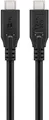 Goobay USB-C Ladekabel USB 3.2 Gen 1 Kabel, USB-C auf USB-C Ladekabel, 60 W, schwarz