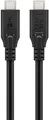 USB-C Ladekabel USB 3.2 Gen 1 Kabel, USB-C auf USB-C Ladekabel, 60 W, schwarz 1 