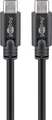 Ladekabel Datenkabel USB-C auf USB-C Synchronisationskabel 1m 5 Gbit/s Schwarz