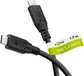 Goobay® USB-C™-Kabel, 1 m, schwarz 60 W, 3 A, 4K/60 Hz, 5 Gbit/s
