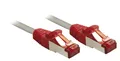 LINDY Patchkabel Cat6 CrossOver S/FTP grau/rot 0.30m