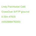 LINDY Patchkabel Cat6 CrossOver S/FTP grau/rot 0.30m 47835 (4002888478359)