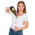 Hangowear Trachtenshirt Trachtenshirt Damen - PROSECCO QUEEN - weiß weiß XL