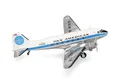 herpa Modellflugzeug Pan American World Airways Douglas DC-3, Miniatur im Maßstab 1:200, Sammlerstück, Modell mit Standfuß, Metall, Weiß, Blau