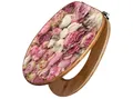 banjado WC-Sitz Bambus Motiv Strauss Rosen (umweltfreundliches Material, Edelstahl Scharniere), 44 x 38 x 5 cm