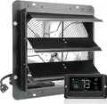 VEVOR Abluftventilator, 356 mm,Temperatur-Feuchtigkeitsregler, EC-Motor, 1024 CFM, Wandlüfter mit variabler Geschwindigkeitsregelung zur Wandmontage, Belüftung und Kühlung für Gewächshäuser, Garagen
