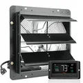 VEVOR Abluftventilator, 356 mm,Temperatur-Feuchtigkeitsregler, EC-Motor, 1024 CFM, Wandlüfter mit variabler Geschwindigkeitsregelung zur Wandmontage, Belüftung und Kühlung für Gewächshäuser, Garagen
