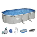 Stahlwandpool Swimmingpool Sandfilter Aufstellpool Rund Ø 610 x 366 x 122 cm Set