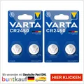 2 x 2er Blister Varta CR 2450 3V Batterie  Lithium Knopfzelle 6450 DL2450
