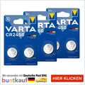 2 x 2er Blister Varta CR 2450 3V Batterie  Lithium Knopfzelle 6450 DL2450