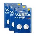 3x Varta Knopfzellen Lithium Batterien CR 2450 CR2450 3V Blister 2er Blister