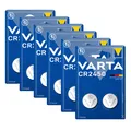 6x Varta Knopfzellen Lithium Batterien CR 2450 CR2450 3V Blister 2er Blister