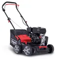 Scheppach Benzin-Vertikutierer SC55P Rasenlüfter | 4-Takt-Motor mit 212 cm3 und 5,4 PS / 4 kW Leistung | 40cm Arbeitsbreite | 6-Fache Höhenverstellung | 40L Fangkorb | für Rasenflächen bis 1400m²