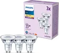 Philips LED Lampe ersetzt 35W, GU10 Reflektor, warmweißes Licht (2700K), 255 Lumen, 3er Pack, Warmweiß