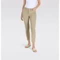 7/8-Jeans MAC "Dream Summer", Damen, Gr. 34, Länge 28, beige (smoothly beige), Denim/Jeans, Obermaterial: 75% Baumwolle, 12% Modal, 9% Polyester, 4% Elasthan, casual, figurbetont knöchelfrei, Jeans, verkürzt mit Schlitz am Saum