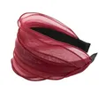axy Breiter Haarreif in modischem Design Stirnband Vintage Haarschmuck Damen Haarreifen HRM2 (Rot)