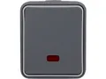UNITEC Unitec Taster beleuchtet Feuchtraum Mini, Wandtaster