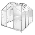 Gewächshaus Aluminium Rahmen Fundament Schiebetür Dachfenster 185 x 250 x 195 cm