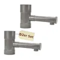 2x Regendieb Wasserdieb Fallrohr Abzweig mit Hahn Regenwassersammler Ablauf 80