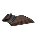 Relaxdays Platzset 10020505, abwischbar, aus Bambus, braun, 45 x 30 cm, rutschhemmend & hitzebeständig, 6 Stück