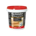 decotric® Dispersionskleber Korkkleber gebrauchsfertig für Wand und Decke lösungsmittelfrei, 1 kg