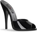 DOMINA-101 Damen Slipper von Devious, Schwarz Lack , EU 45, US 15