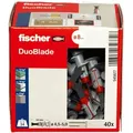 Fischer Dübel 545677, DuoBlade 2 Komponenten-Dübel, 8 x 44mm, Gipskartondübel, 40 Stück